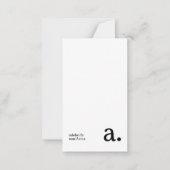 Minimalistisch Monogram Beige Faux Linnen Initiaal Notitiekaartje (Voorkant)