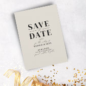 Minimalistisch Monogram Beige Taupe Website QR Cod Save The Date
