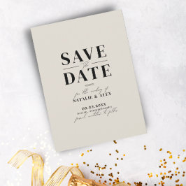 Minimalistisch Monogram Beige Taupe Website QR Cod Save The Date