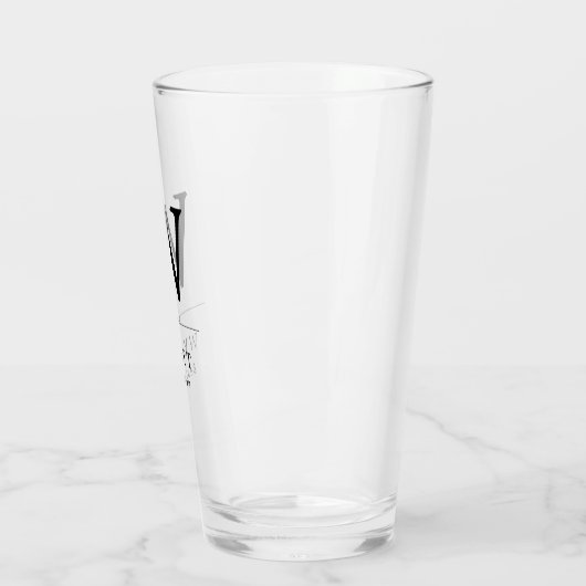 Minimalistisch monogram Beste man Glas (Links)