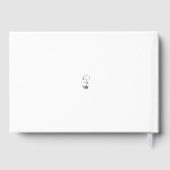 Minimalistisch Monogram Blad Modern Foto Bruiloft Gastenboek (Achterkant)