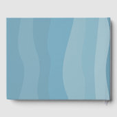 Minimalistisch Monogram Blau Huwelijk Gastenboek (Achterkant)
