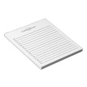 Minimalistisch monogram blokjes notitieblok (Schuin)