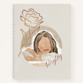 Minimalistisch Monogram Boho Woman Earth Notitieboek (Voorkant)