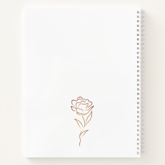 Minimalistisch Monogram Boho Woman Earth Notitieboek (Achterkant)