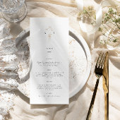 Minimalistisch Monogram Botanische Bruiloft Menu