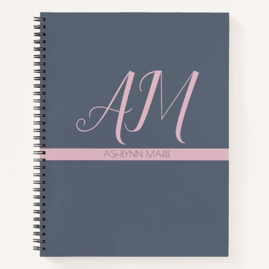 Minimalistisch Monogram Bullet Journal Notitieboek (Voorkant)