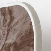 Minimalistisch Monogram Dark Wood Graan Pickleball Paddle (Links Detail)