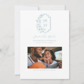 Minimalistisch monogram | De foto bewaart de Datum Save The Date (Voorkant)