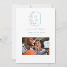 Minimalistisch monogram | De foto bewaart de Datum Save The Date