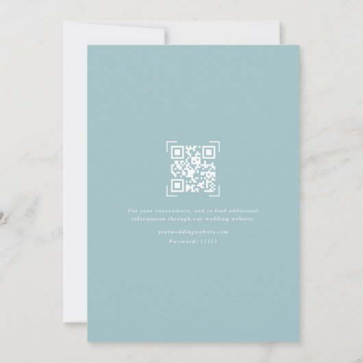 Minimalistisch monogram | De foto bewaart de Datum Save The Date (Achterkant)