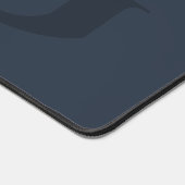 Minimalistisch Monogram Donkerblauw Elegant Profes Bureaumat (Hoek)