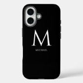 Minimalistisch monogram eenvoudig Case-Mate iPhone case (Achterkant)