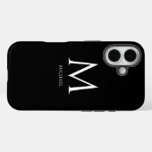 Minimalistisch monogram eenvoudig Case-Mate iPhone case (Achterkant (horizontaal))