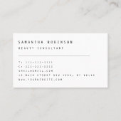 Minimalistisch monogram eenvoudig modern Visitekaa Visitekaartje (Achterkant)