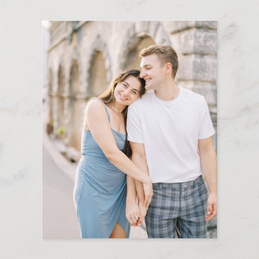 Minimalistisch Monogram Elegant Budget Fotobruilof (Achterkant)