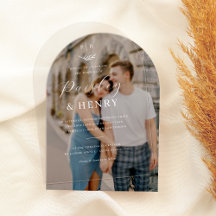 Minimalistisch Monogram Elegante Boog Formele Huwe