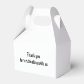 Minimalistisch monogram elegante zwart-witte bruil bedankdoosjes (Achterkant)