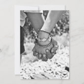 Minimalistisch Monogram Foto Save The Date (Achterkant)