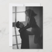 Minimalistisch Monogram Foto Save The Date (Achterkant)