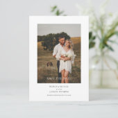 Minimalistisch Monogram Foto Verticaal De datum op (Staand voorkant)