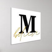 Minimalistisch monogram geloof script folie afdrukken (Laagn)