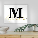 Minimalistisch monogram geloof script folie afdrukken<br><div class="desc">Minimalistisch monogram Gelooft de Luxe van het Manuscript Echte Folie in uw keus van of goud of zilver voor dit motivatie citaat dat gedeeltelijk op uw initiaal wordt overlay</div>