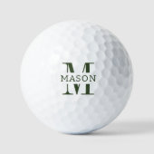 Minimalistisch monogram gepersonaliseerd golfballen (Voorkant)