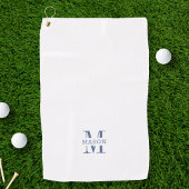 Minimalistisch monogram gepersonaliseerd golfhanddoek
