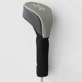 Minimalistisch monogram gepersonaliseerd golfheadcover (Schuin)