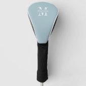 Minimalistisch monogram gepersonaliseerd golfheadcover (Voorkant)