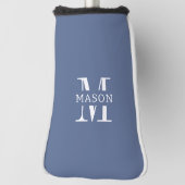 Minimalistisch monogram gepersonaliseerd golfheadcover (Draai 90)
