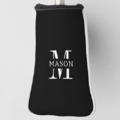 Minimalistisch monogram gepersonaliseerd golfheadcover (Draai 90)