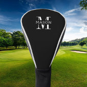 Minimalistisch monogram gepersonaliseerd golfheadcover