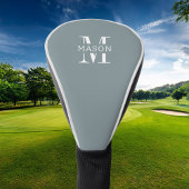 Minimalistisch monogram gepersonaliseerd golfheadcover