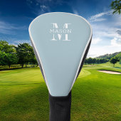Minimalistisch monogram gepersonaliseerd golfheadcover