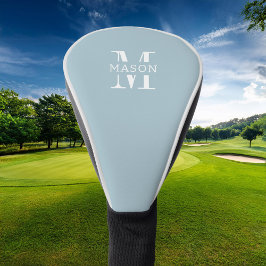 Minimalistisch monogram gepersonaliseerd golfheadcover