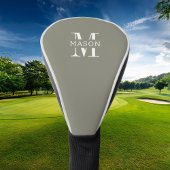 Minimalistisch monogram gepersonaliseerd golfheadcover