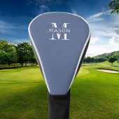 Minimalistisch monogram gepersonaliseerd golfheadcover