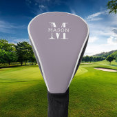 Minimalistisch monogram gepersonaliseerd golfheadcover