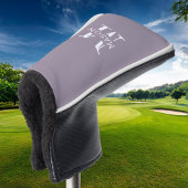 Minimalistisch monogram gepersonaliseerd golfheadcover