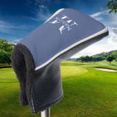 Minimalistisch monogram gepersonaliseerd golfheadcover