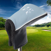 Minimalistisch monogram gepersonaliseerd golfheadcover