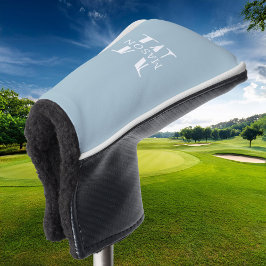 Minimalistisch monogram gepersonaliseerd golfheadcover