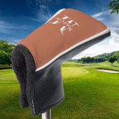 Minimalistisch monogram gepersonaliseerd golfheadcover
