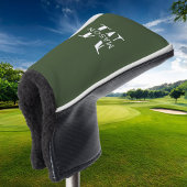 Minimalistisch monogram gepersonaliseerd golfheadcover