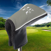Minimalistisch monogram gepersonaliseerd golfheadcover