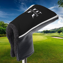 Minimalistisch monogram gepersonaliseerd golfheadcover