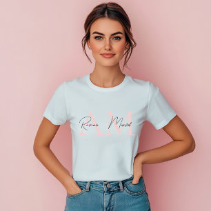 "Minimalistisch Monogram Gepersonaliseerd Pastel R Tri-Blend Shirt