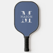 Minimalistisch monogram gepersonaliseerd pickleball paddle (Voorkant)